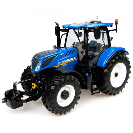 Trator Universal Hobbies New Holland T7.225 Roues Doubles Escala 1/32 - Azul