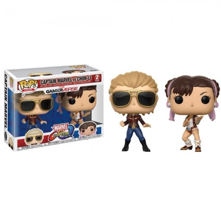 Funko Pop Marvel Gamerverse Marvel Vs Capcom - Exclusive - Captain Marvel Vs Chun-li 2pack