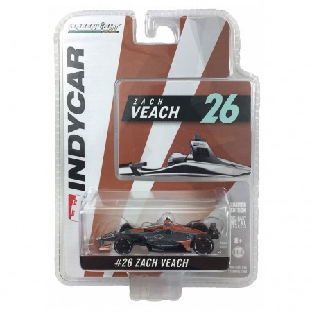 Carro Greenlight Zach Veach #26 Gp 1000 2018 Escala 1/64 - Preto e Laranja