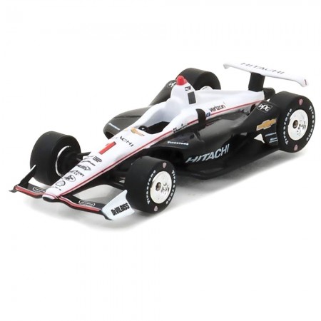 Carro Greenlight Joseth Newgarden #1 2018 Escala 1/64 - Branco e Preto