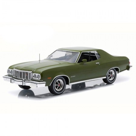 Carro Greenlight Ford Gran Torino Artisan 1976 Escala 1/18 - Verde Mate