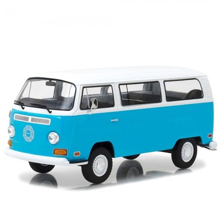 Carro Greenlight Volkswagen T2b Dv 1971 Lost Tv Escala 1/24 - Azul e Branco