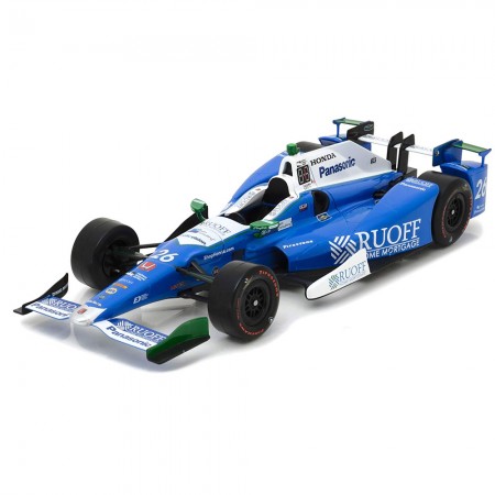 Carro Greenlight Takuma Sato 2017 Indy 500 #26 Escala 1/18 - Azul