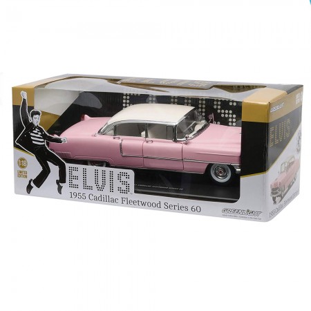 Carro Greenlight Cadillac Fleetwoood Elvis 1955 Escala 1/18 - Rosa
