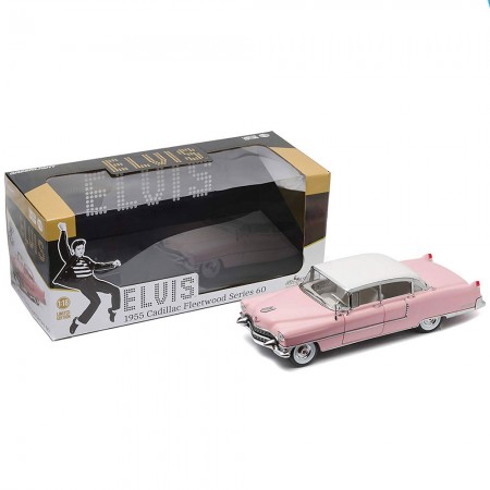 Carro Greenlight Cadillac Fleetwoood Elvis 1955 Escala 1/18 - Rosa
