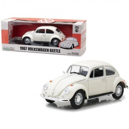 Carro Greenlight Volkswagen Beetle Rhd Lots 1967 Escala 1/18 - Branco
