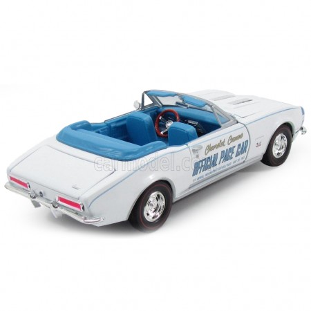 Carro Greenlight Chevy Camaro Convertible Indy 500 1967 Escala 1/24 - Branco