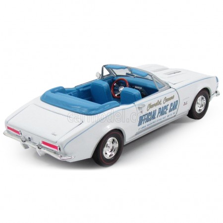 Carro Greenlight Chevy Camaro Convertible Indy 500 1967 Escala 1/24 - Branco