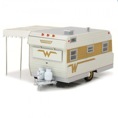 Trailer Greenlight Trailer Hitch & Tow Winnebago 216 1964 Escala 1/24 - Creme