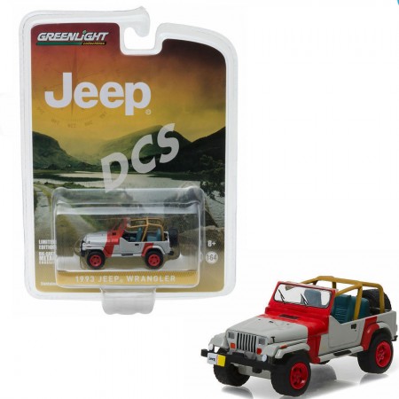 Carro Greenlight Jeep Wrangler Yj 1993 Escala 1/64 - Vermelho