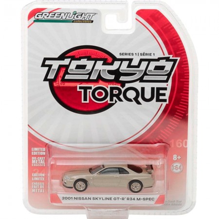 Carro Greenlight Nissan Sky Gtr R34 Tokyo - 2001 - Escala 1/64