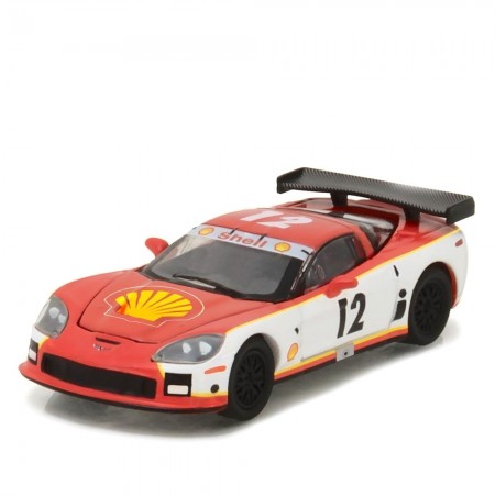 Carro Greenlight Chevy Corvett C6 R Shl Oil 2009 Escala 1/64 - Vermelho