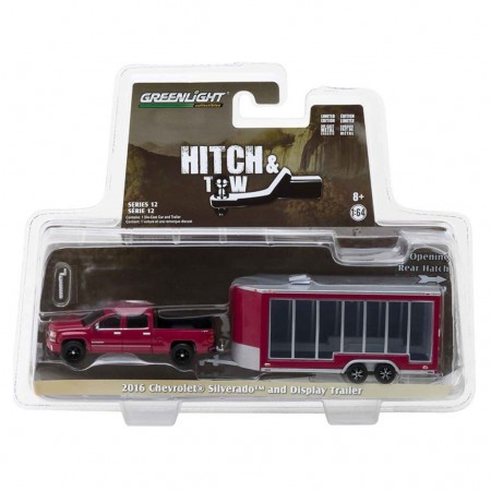 Carro Greenlight Chevrolet Silverado H&t S12 2016 Escala 1/64 - Rosa