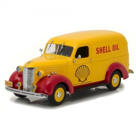 Carro Greenlight Chevrolet Panel Truck Escala 1/64 - Amarelo e Verde