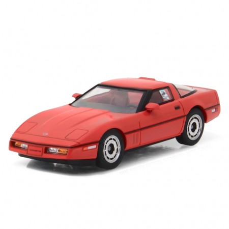 Carro Greenlight Chevrolet Corvette C4 Larry Lebows 1985 Escala 1/43 - Vermelho