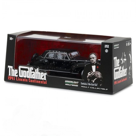 Carro Greenlight Lincoln Continental Godfather 1941 Escala 1/43 - Preto