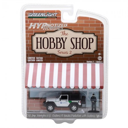 Carro Greenlight Jeep 016 Escala 1/64 - Branco e Preto