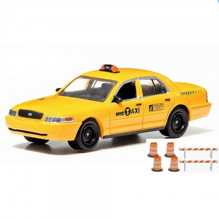 Carro Greenlight Ford Crown Victoria Nyc Taxi 2011 Escala 1/64 - Amarelo