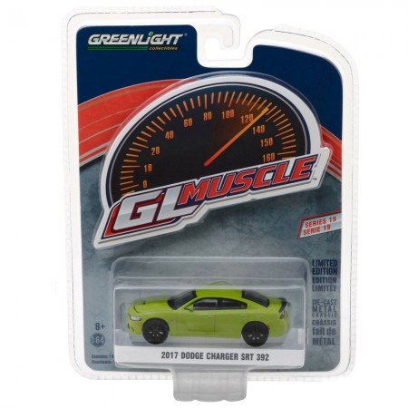 Carro Greenlight Dodge Charger 2017 Escala 1/64 - Verde