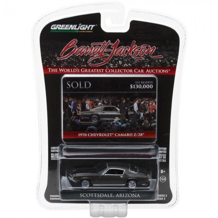 Carro Greenlight Chevrolet Camaro 1970 Escala 1/64 - Cinza