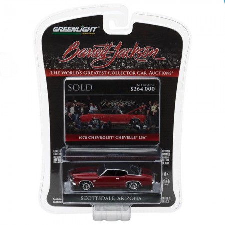 Carro Greenlight Chevrolet Chevelle 1970 Escala 1/64 - Vermelho