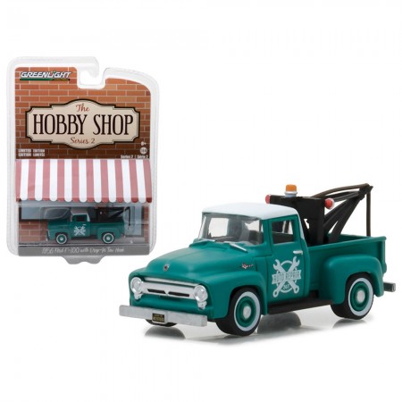 Carro Greenlight Ford F100 In Tow Hoor Escala 1/64 - Verde