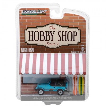 Carro Greenlight Jeep Surf 1987 Escala 1/64 - Azul