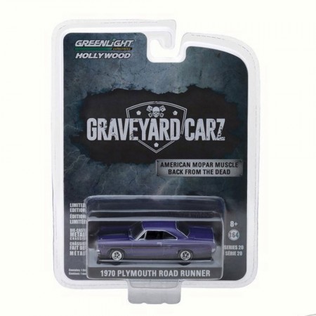 Carro Greenlight Plymounth 1970 Escala 1/64 - Azul