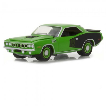 Carro Greenlight Plymouth Cuda Escala 1/64 - Verde