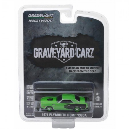 Carro Greenlight Plymouth Cuda Escala 1/64 - Verde