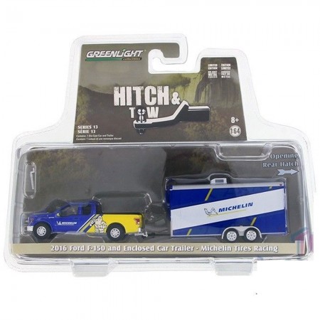 Carro Greenlight Ford F-150 Michelin Escala 1/64 - Azul