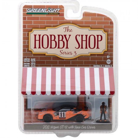 Carro Greenlight Ford Nissan Gtr Escala 1/64 - Laranja e Preto