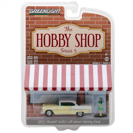 Carro Greenlight Chevrolet Bel Air Escala 1/64 - Amarelo