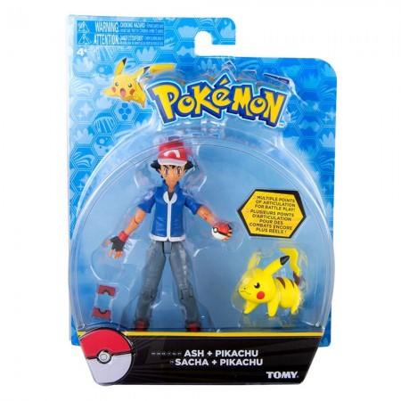 Boneco Tomy Pokemon Ash + Pikachu T18516