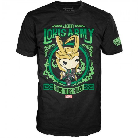 Camiseta Funko Pop Tees Marvel: Lokis Army Poster - Tamanho Gg