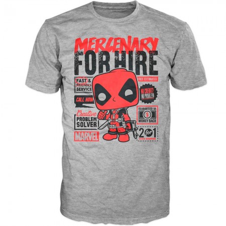 Camiseta Funko Pop Tees Marvel: Deadpool For Hire - Tamanho Gg