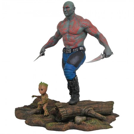 Esttua Diamond Select Marvel Gallery Guardians Of The Galaxy Vol. 2 - Drax And Groot