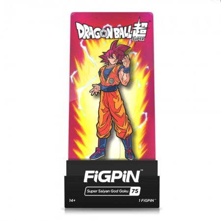 Broche Colecionvel Figpin - Dragon Ball Z Goku God Super Saiyan 75