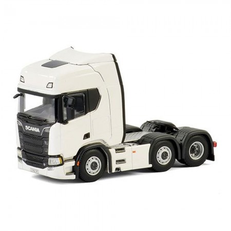 Caminhao Wsi Scania Highline Cr20h 6x2 Twin Steer White 03-2005 Escala 1/50