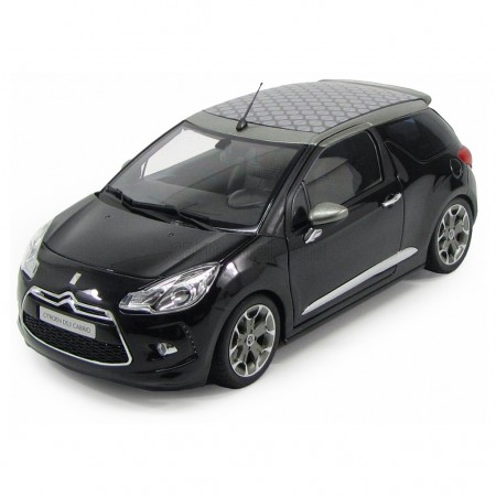 Carro Norev Citroen Ds3 Cabrio - 2013 - Escala 1/18 - Perla Negra