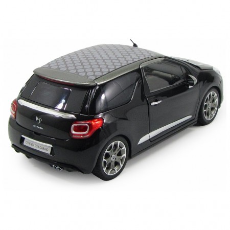 Carro Norev Citroen Ds3 Cabrio - 2013 - Escala 1/18 - Perla Negra
