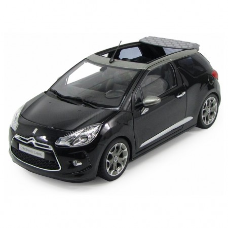 Carro Norev Citroen Ds3 Cabrio - 2013 - Escala 1/18 - Perla Negra