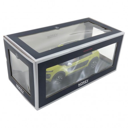Carro Norev Citroen C4 Cactus - 2014 - Escala 1/18 - Amarelo Hellos e Preto