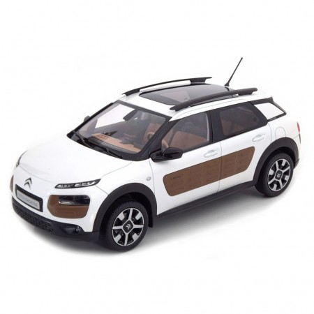 Carro Norev Citroen C4 Cactus - 2014 - Escala 1/18 - Branco Perola e Chocolate