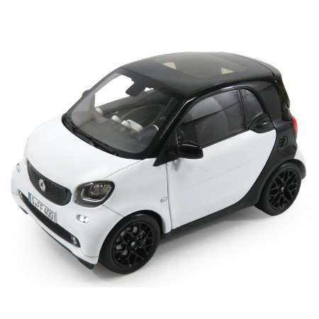 Carro Norev Smart Fortwo - 2015 - Escala 1/18 - Preto e Vinho