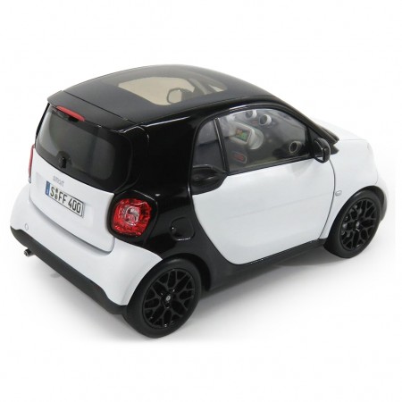 Carro Norev Smart Fortwo - 2015 - Escala 1/18 - Preto e Vinho