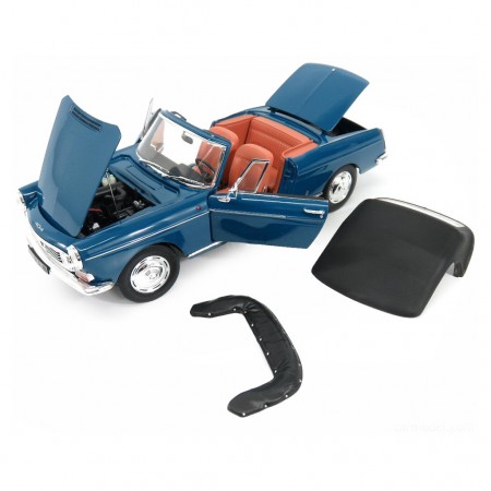 Carro Norev Peugeot 404 Cabriolet - 1967 - Escala 1/18 - Azul Mendona