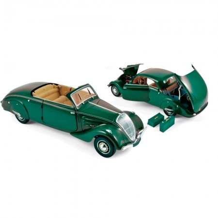 Carro Norev Peugeot 402 Eclipse - 1937 - Escala 1/18 -  Verde Escuro