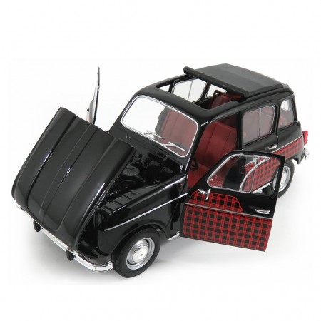 Carro Norev Renaut 4 Parisienne - 1964 - Escala 1/18 - Preto e Vermelho