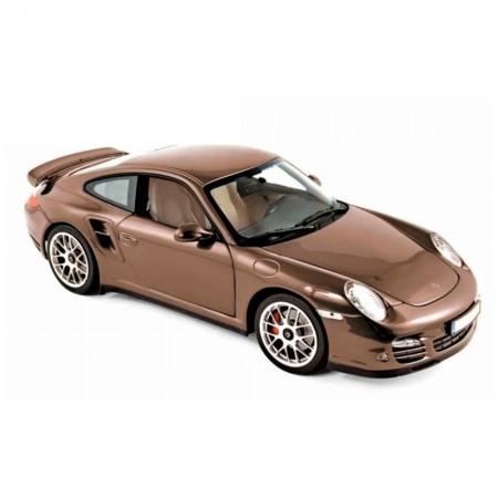 Carro Norev Porsche 911 Turbo - 2010 - Escala 1/18 - Marrom Metlico